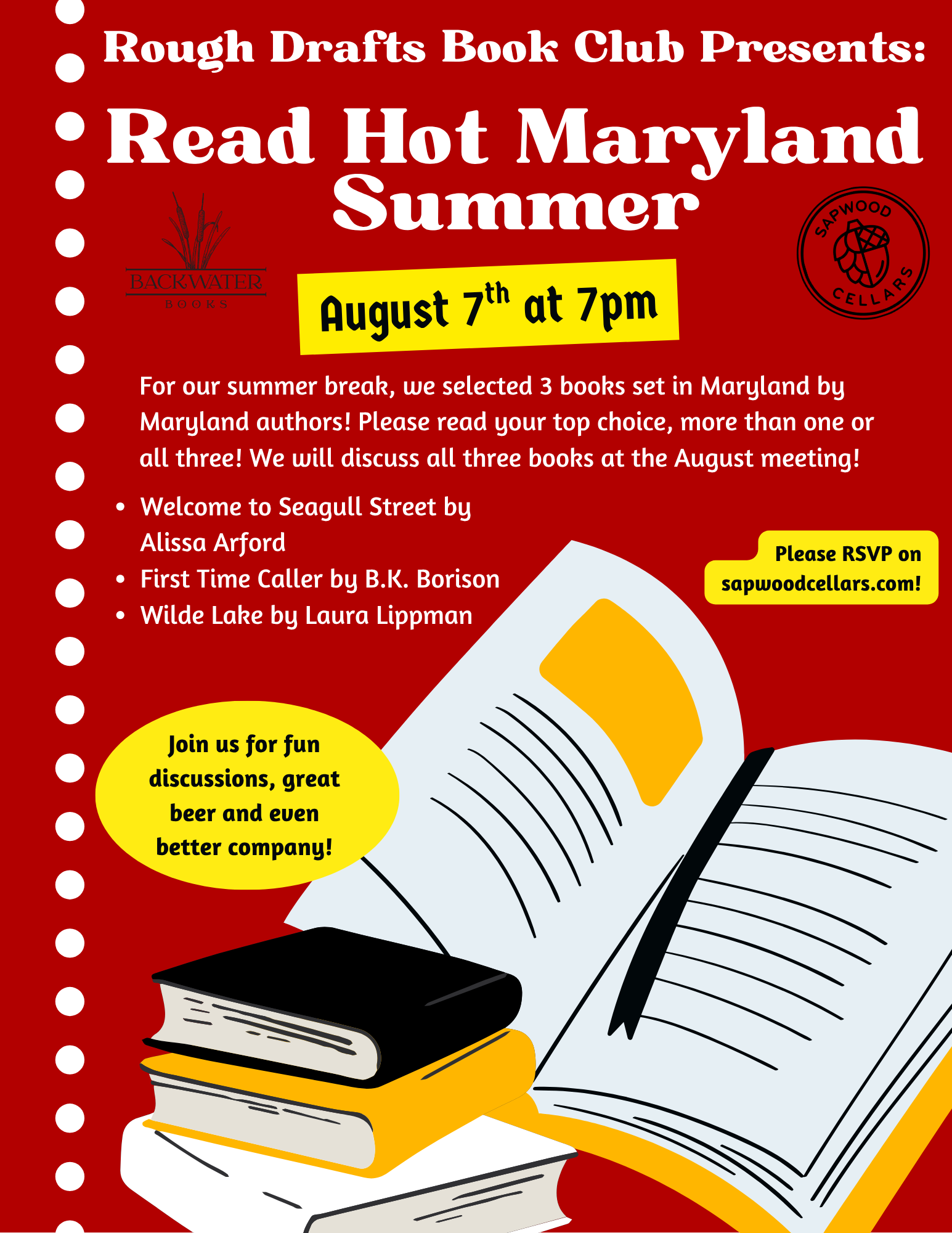 Rough Drafts: August Book Club Meeting • Sapwood Cellars Brewery
